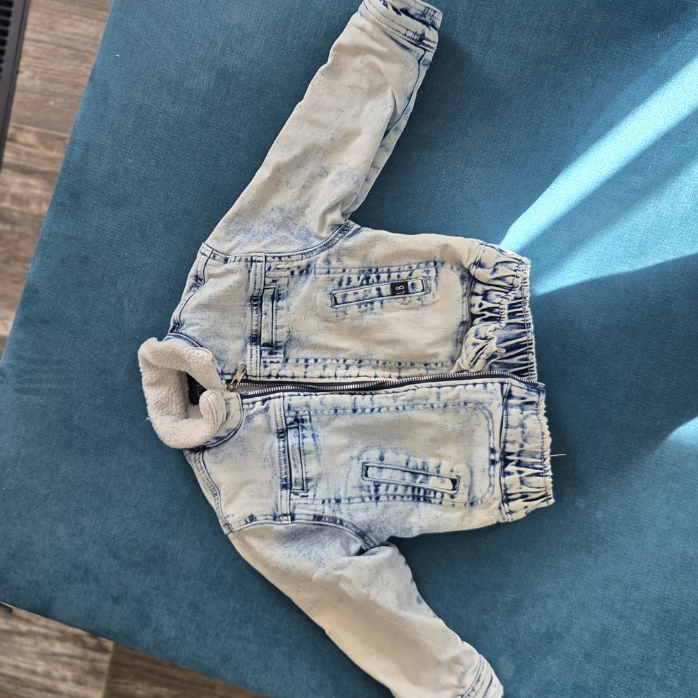 Kids Denim Jacket with Sherpa Lining